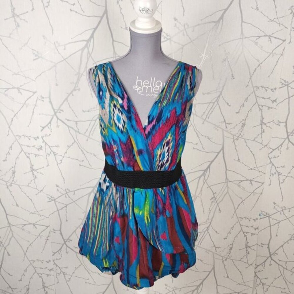 Lovely Girl Collection Colorful Brushstroke Artsy Mini Dress